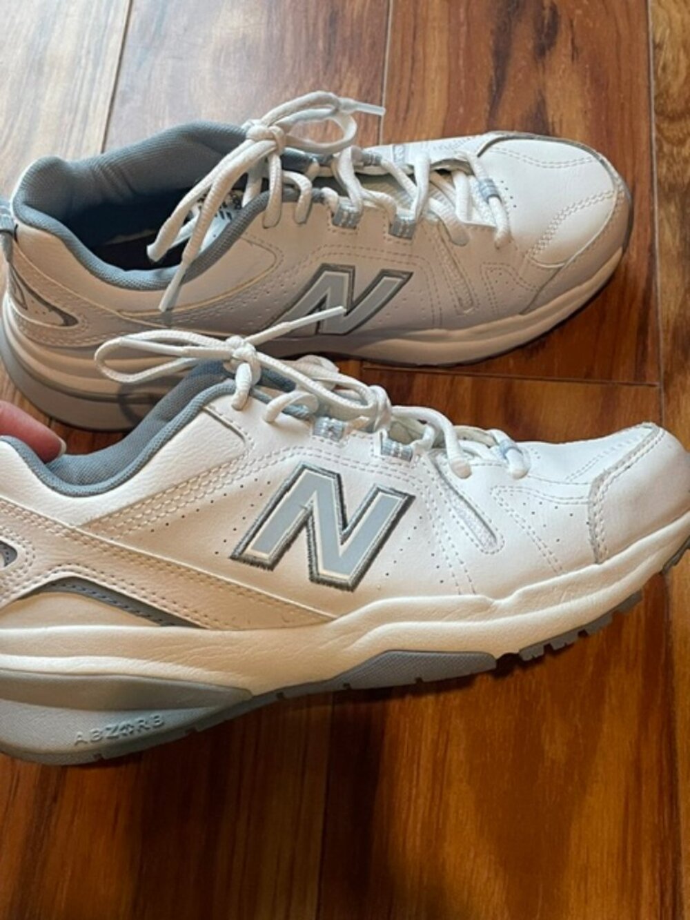 New Balance 608v5 Women's Athletic Training Shoes, White Light Blue, Size 7